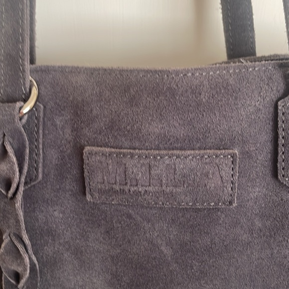 M.I.L.A (Made in Los Angeles) Luxury Tote Bag- Suede- Gray - Picture 3 of 13